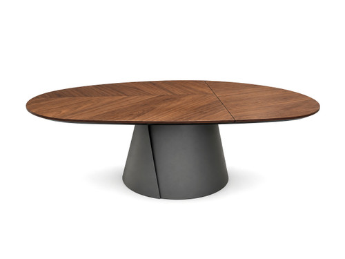 Adrian Wood Coffee Table - Canaletto Walnut & Titanium