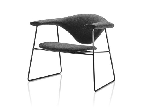 Gubi Masculo Lounge Chair - Sledge Base - by GamFratesi
