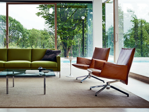 Knoll Pilot Leather Low-Back Armchair by Edward Barber and Jay Osgerby