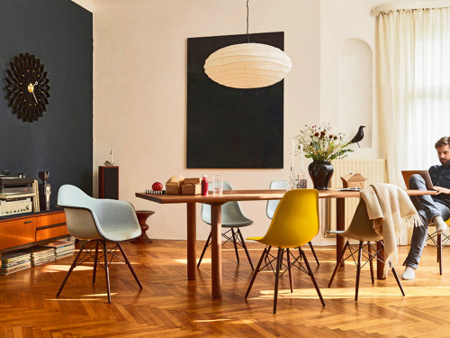 Vitra Eames DAW Plastic Armchair Fully Upholstered Chaplins