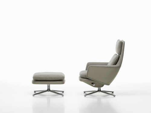 Vitra Grand Relax Lounge Chair - Fabric/Leather by Antonio Citterio