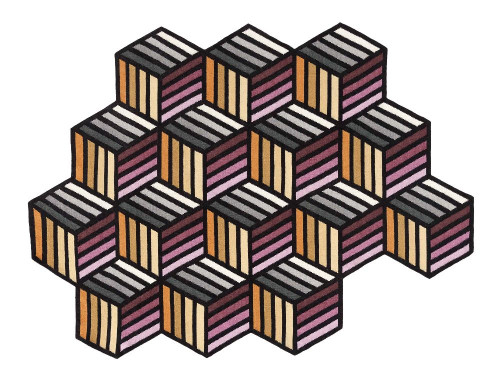 Parquet Hexagon Rug by GAN Parquet Hexagon Rug by GAN