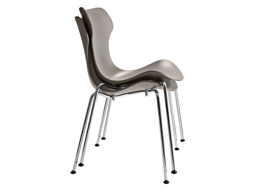 B&B Italia Papilio Shell Dining Chair - Metal Legs by Naoto Fukasawa