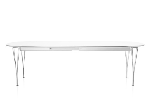 Fritz Hansen Table Series Extending Dining Table by Piet Hein, Bruno Mathsson and Arne Jacobsen
