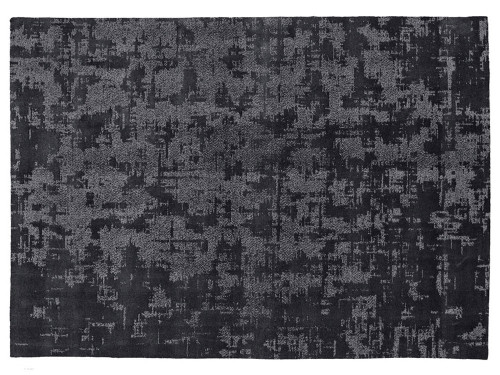 B&B Italia Istos Dark Grey Botanical Silk Rug by Francesca Simen