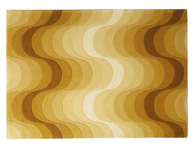 Yellow Wave Rug - Quickship