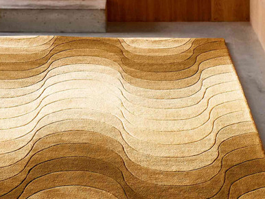 Yellow Wave Rug - Quickship