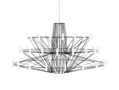 Coppélia Black Satin Chandelier - Quickship