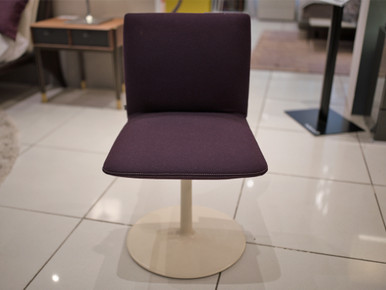 Jalis Swivel Chair - Mauve Wool Fabric