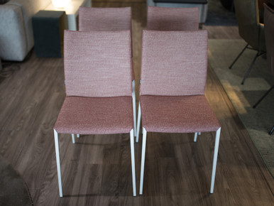 Lia Dining Chairs - Bordeaux Fabric - Set of 4