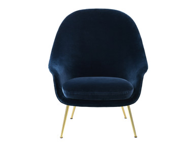 Bat Lounge Chair - Fully Upholstered - High Back (Conic Base)