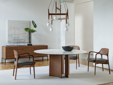 Alan 3 Round Dining Table - Rock