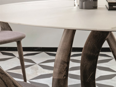 Infinity Round Dining Table Rock Top