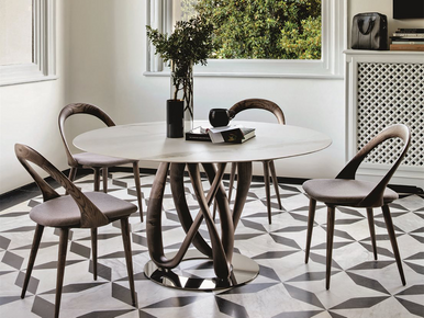 Infinity Round Dining Table Rock Top
