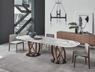 Infinity Oval Dining Table Rock Top