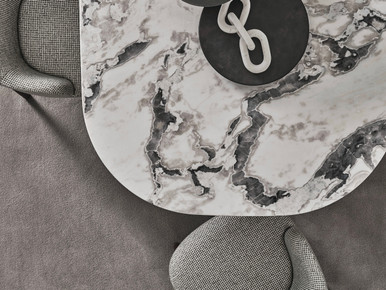 Infinity Oval Dining Table Rock Top