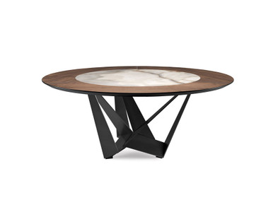 Skorpio Ker-Wood Round Dining Table - Swivelling Insert