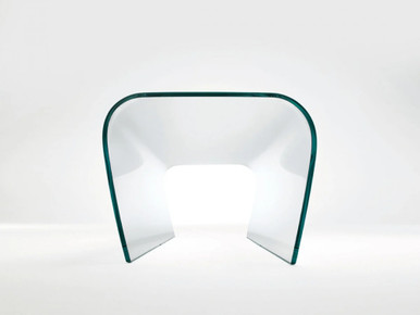 Bent Glass Bench - Quickship