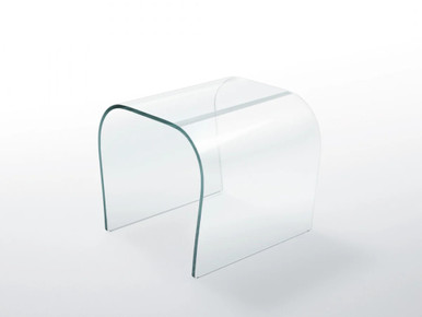Bent Glass Stool - Quickship