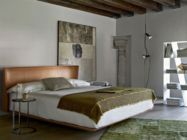 Alys Bed - Leather Headboard