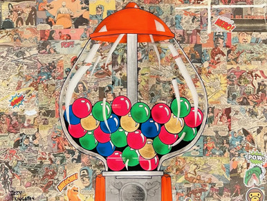 Captain America & Gum Ball Machine