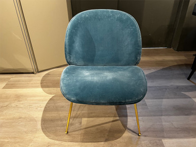 Beetle Lounge Chair - Blue Velvet