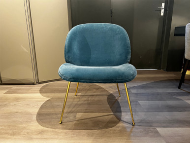 Beetle Lounge Chair - Blue Velvet