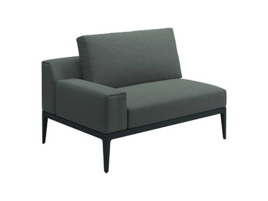 Grid Outdoor Dining Sofa With Arm