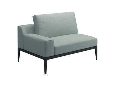 Grid Outdoor Dining Sofa With Arm