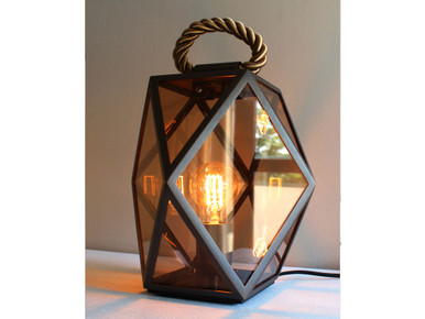 Muse Indoor Lantern - Satin Bronze