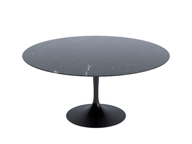 Saarinen Tulip Dining Set - Black - 137cm diameter