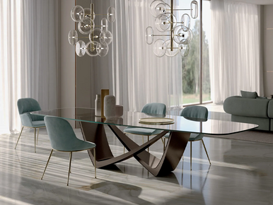 Bach Dining Table - Glass