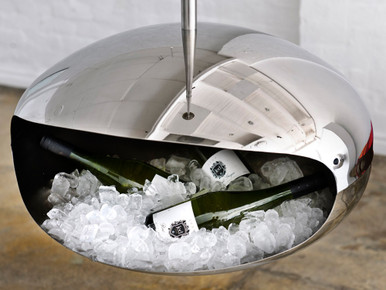 Aeris Hanging Cocoon Fireplace Stainless Steel