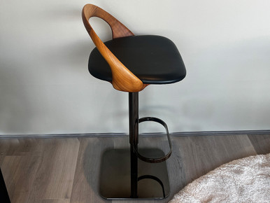 Ester Lift Barstool - Black Leather