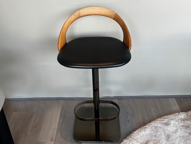 Ester Lift Barstool - Black Leather