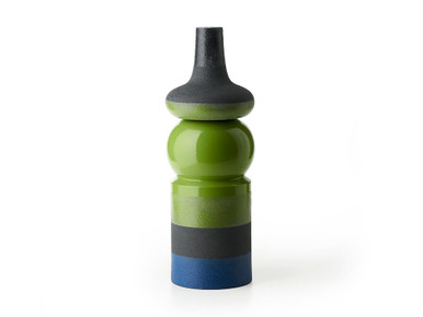Lava Green Enamel Vase