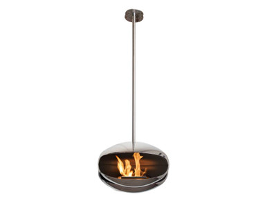 Aeris Hanging Fireplace - Stainless Steel