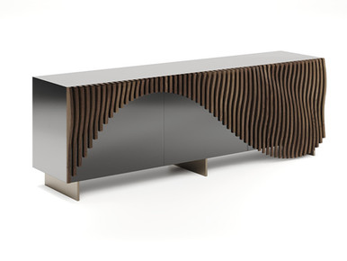 Accento Buffet - Walnut & Smoked Mirror