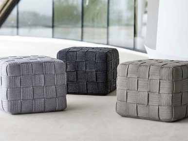 Cube Outdoor Footstool - Quickship
