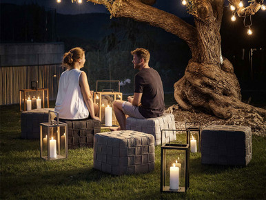 Cube Outdoor Footstool - Quickship