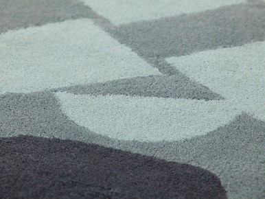 Surf Race Blue Hand Tufted Runner Rug