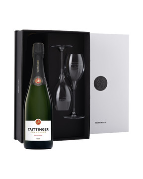 Taittinger Brut Reserve Champagne & Paradoxe 2 Flute Gift Set Taittinger Brut Reserve Champagne & Paradoxe 2 Flute Gift Set
