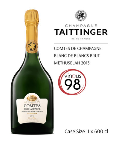 Taittinger Comtes de Champagne Grands Crus Blanc De Blancs Methuselah 2013.