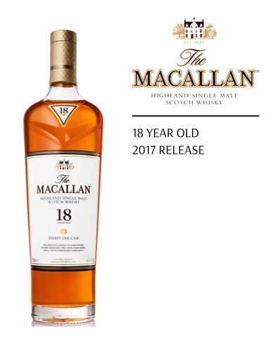The Macallan Sherry Oak 18 Years Old, 2017 Release.