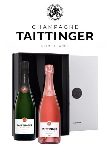 Taittinger Brut Reserve & Prestige Rosé Champagne Gift Box