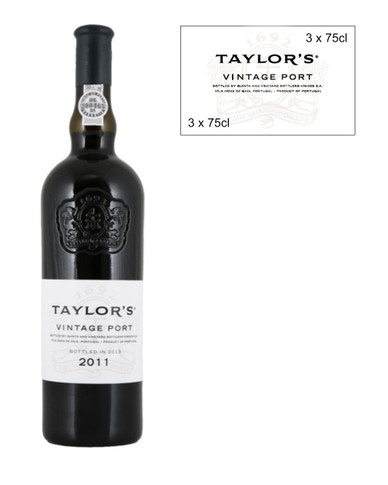 Taylor's Vintage Port 2011 x 3 Bottles