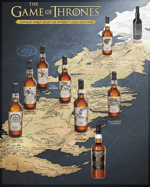 DIAGEO GAME OF THRONES COLLECTION 9 X 75CL