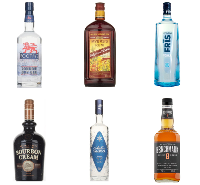 Mixed case of Spirits.