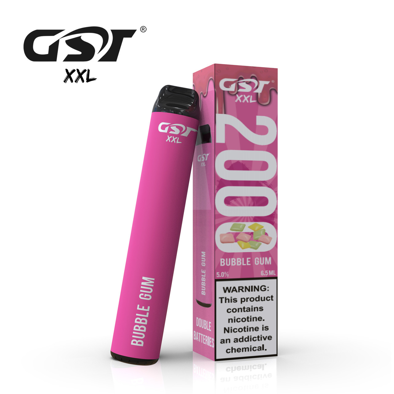 achterlijk persoon Beschuldiging En GST XXL Disposable Vape - Bubble Gum 2000 Puffs - DripTip Vapes