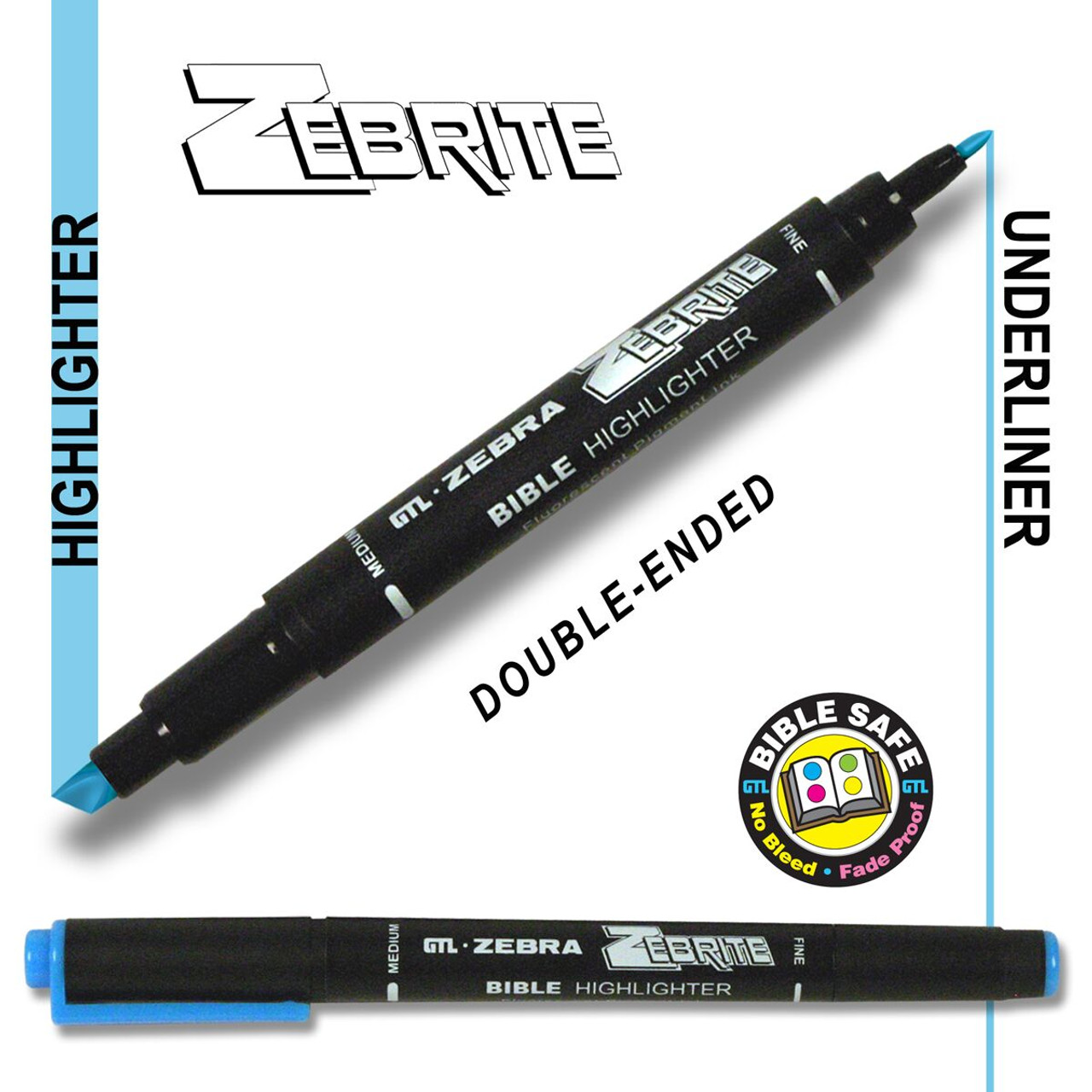 Zebrite Double-Ended Highlighters (more colors available) - Bible Baptist  Bookstore